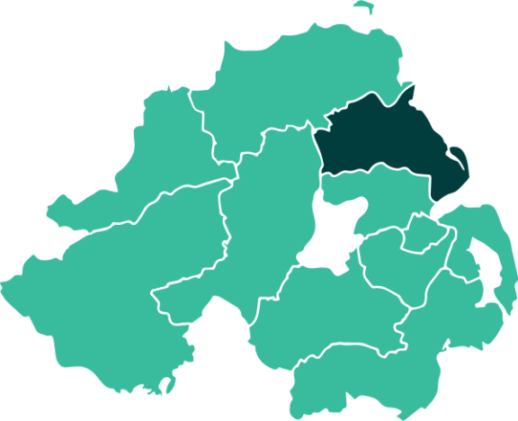 Map of Mid and East Antrim District