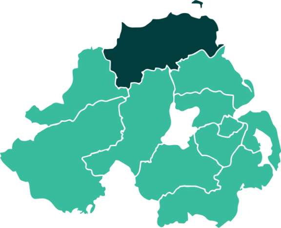 Map of Causeway Coast and Glens District