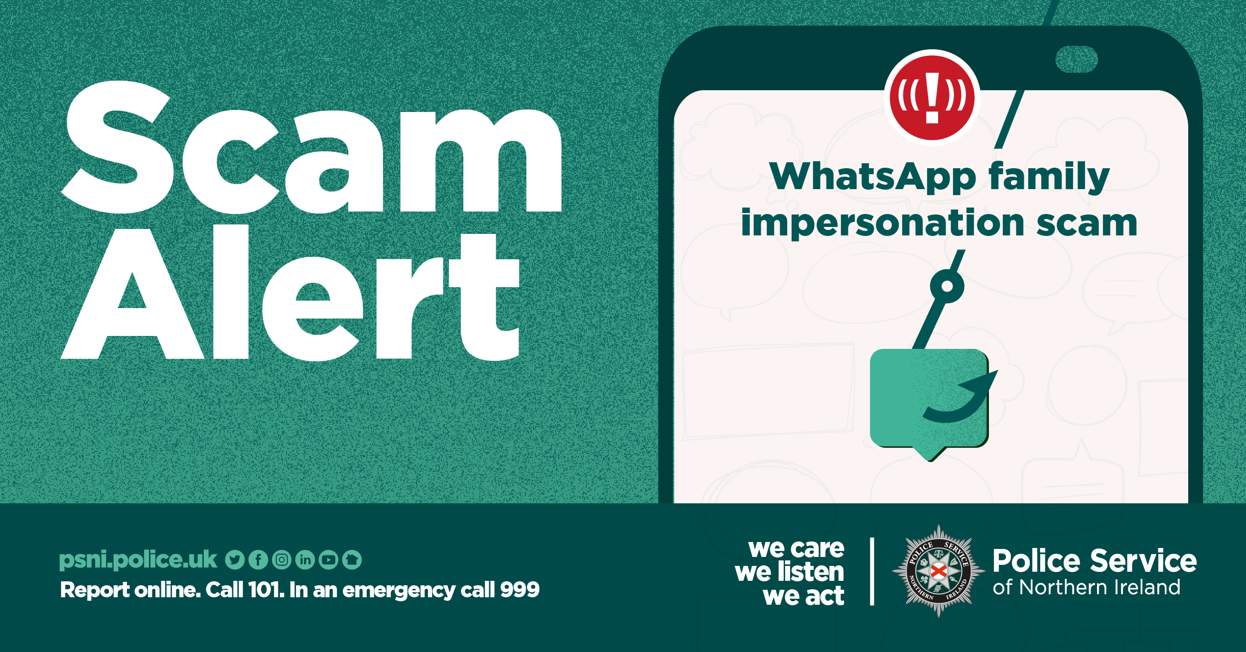  Scam Alert - WhatsApp Family Impersonation Scam Graphic