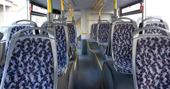 Empty seats on bus