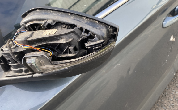 Damage to the car due to the attack