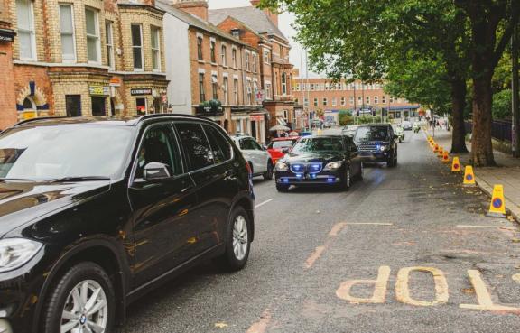 Photograph of Police Convoy