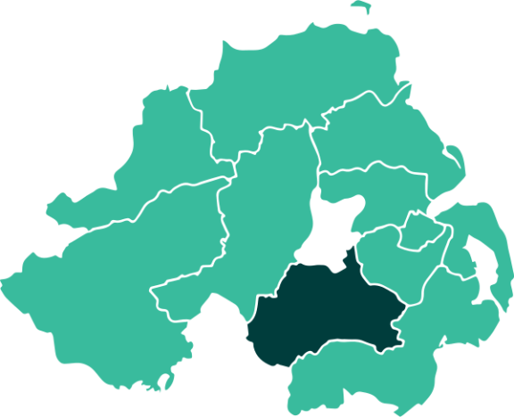 Map of Armagh, Banbridge and Craigavon District