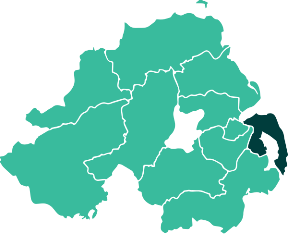 Map of Ards and North Down District