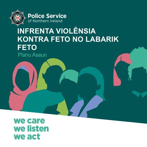 Tackling Violence Against Women and Girls Action Plan cover - Tetum