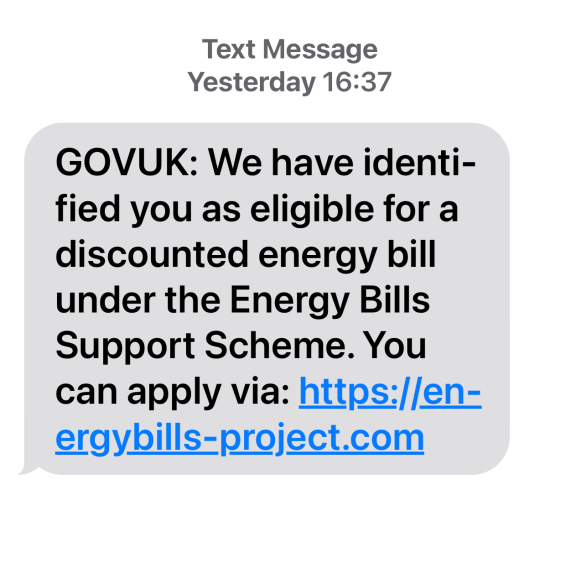 Scam text