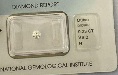 An example of one of the precious stones seized.