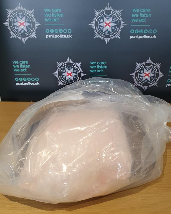 Pictured is the suspected Class A drugs seized during the search.