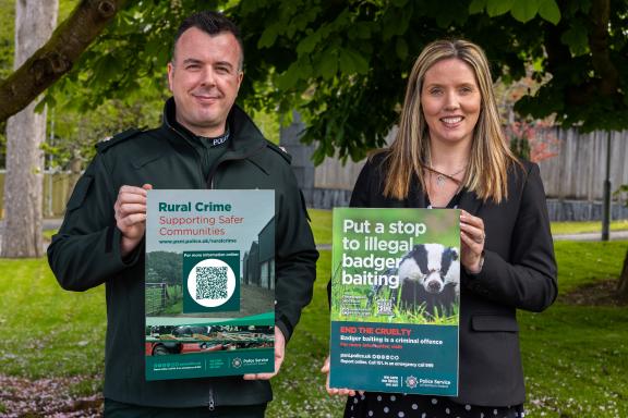 The Police Service's Rural & Wildlife Crime Lead Superintendent Johnston McDowell & PSNI Wildlife Officer Emma Meredith launch Operation Subrision