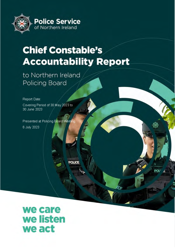 Chief Constable's Accountability Report to the Northern Ireland Policing Board 06 July (Thumbnail)