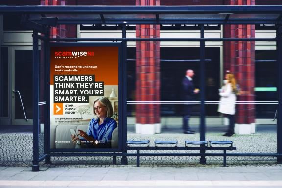 Scamwise bus shelter advert