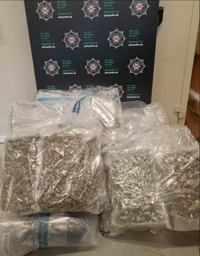 Seized cannabis with potential street value of £260,000