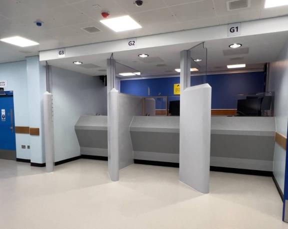 Photograph showing the inside of the new Waterside Custody Suite.
