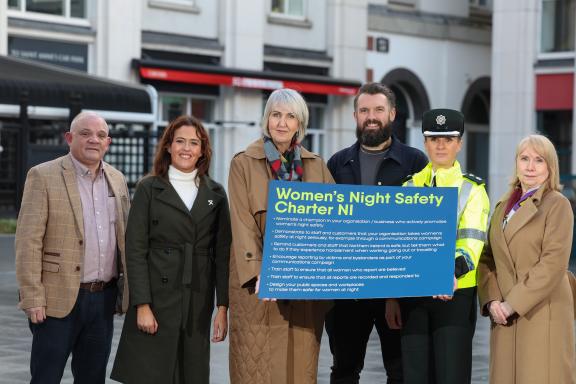 Superintendent Gillian Kearney pictured at the launch and support the rollout of a new Women’s Night Safety Charter across Northern Ireland, in support of the campaign to End Violence Against Women and Girls.