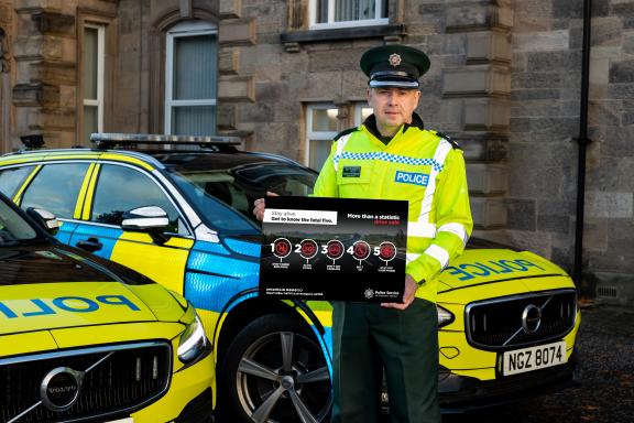 Chief Superintendent Sam Donaldson from the Police Service of Northern Ireland’s Operational Support Department launches the Fatal Five initiative.