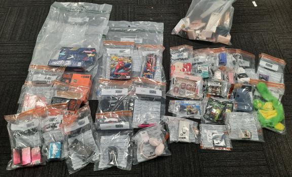 Some of the items seized by police