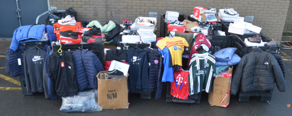 Some of the counterfeit items seized in Glenavy.