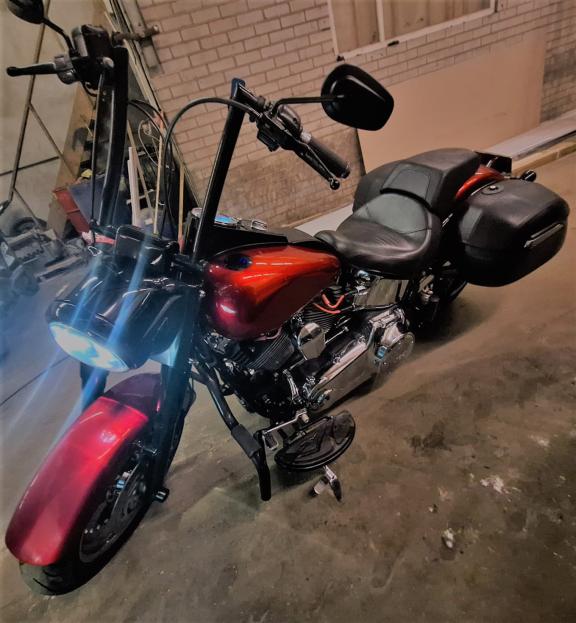 A picture of the motorcycle seized
