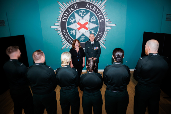 The Chief Constable attends the attestation ceremony attestation ceremony held at the Police College in Garnerville.
