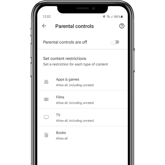 Set up parental controls - Filter Content