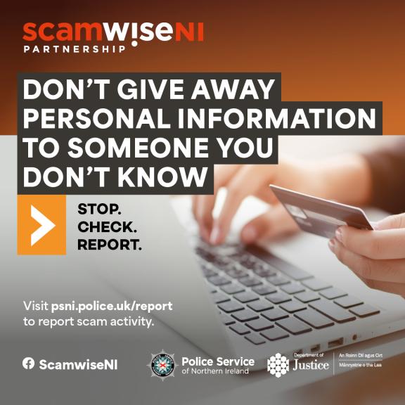 Don't give away personal information to someone you don't know