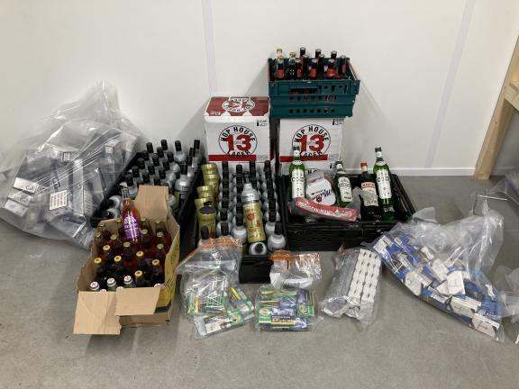 Items seized during searches in Belfast