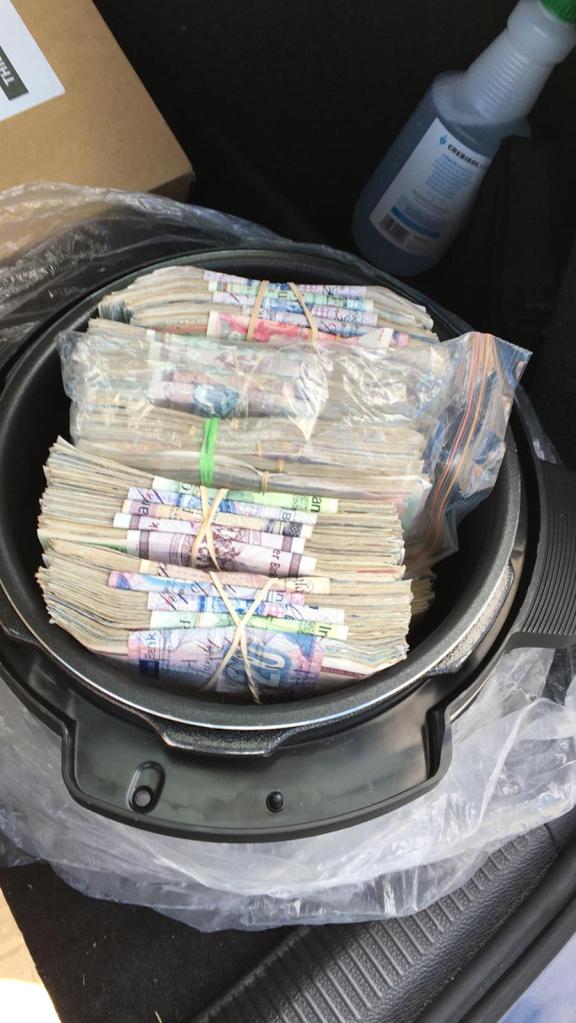 Cash seized in Belfast in rice cooker