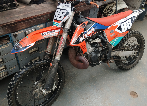 Seized scrambler bike