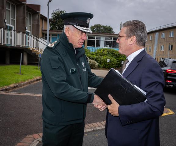 Chief Constable Jon Boutcher meets Prime Minister Sir Keir Starmer.