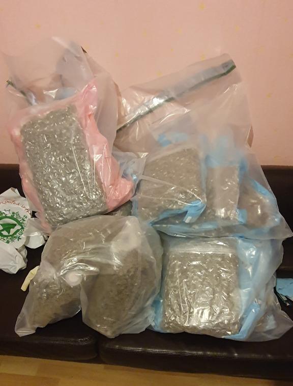 A quantity of controlled class B drugs seized by detectives from the Police Service of Northern Ireland’s Organised Crime Unit on Tuesday 24th September