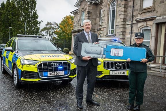 Infrastructure Minister John O'Dowd MLA and Assistant Chief Constable Melanie Jones