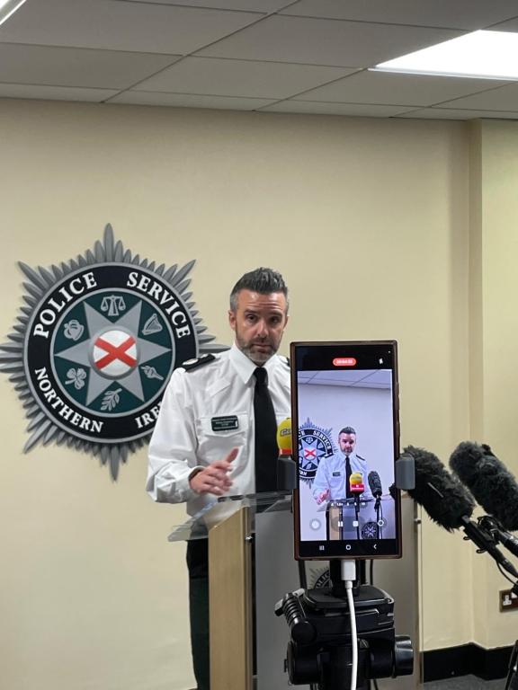 Deputy Chief Constable Bobby Singleton speaks at PSNI Headquarters today, Tuesday 4th February