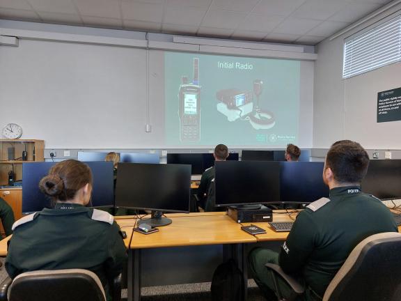 Student Officer's radio training at Police College