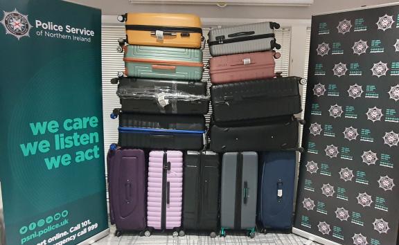 Some of the suitcases seized that were used in order to move drugs and cash. 