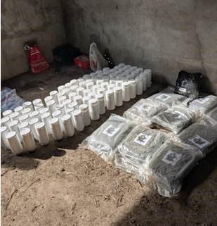 Some of the drugs seized following today's search. 