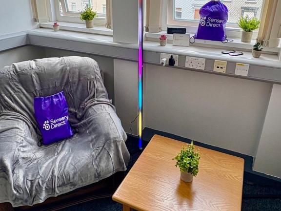 The wellbeing neurodiversity room in Newtownards Station