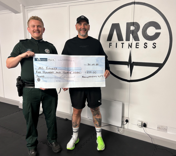 Ballyarnett NPT Sergeant Johnston and Gary Rutherford, founder of ARC.