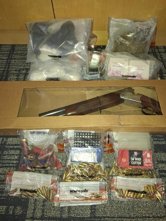 Sawn off shotgun and ammunition