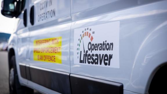 Northern Ireland Road Safety Van branded with Operation Lifesaver