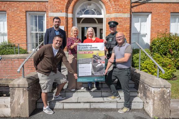 (L-R) Danny Baker MLA, Deputy Lord Mayor Cllr Paul Doherty, Lord Mayor Cllr Tracy Kelly, Annie Armstrong Colin Neighbourhood Partnership, Con William Kingsberry, Paul Maskey MP