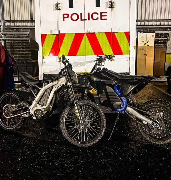 Officers seized five scrambler-type bikes - three in Ballygomartin and two in Antrim Road - believed to have been used in anti-social and dangerous riding incidents.