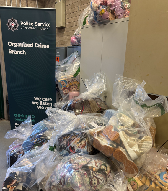 Seized counterfeit goods
