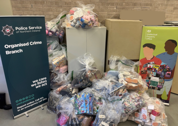 Seized counterfeit goods