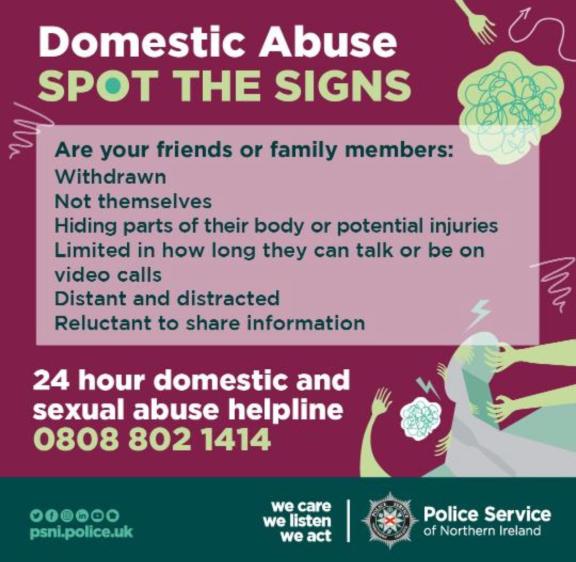 Spot the signs of domestic abuse.
