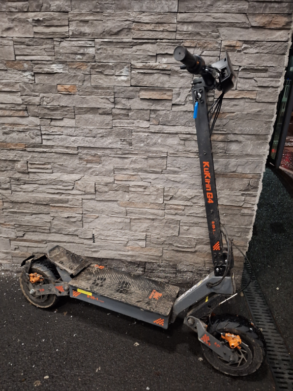 One of the e-scooters seized by police. 