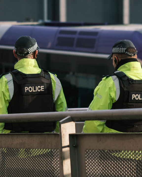 Two Police officers on patrol