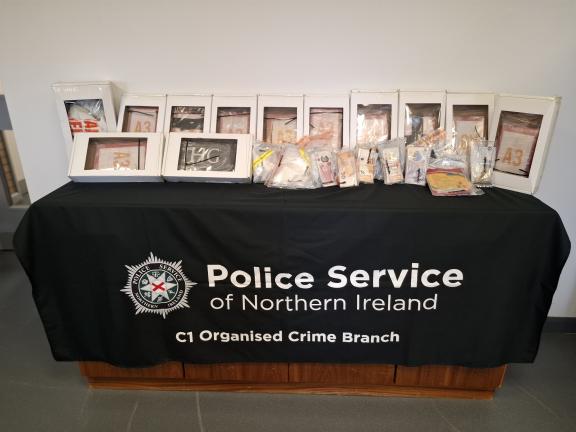 Some of the items seized in the £1.4m drug seizure in Warrenpoint