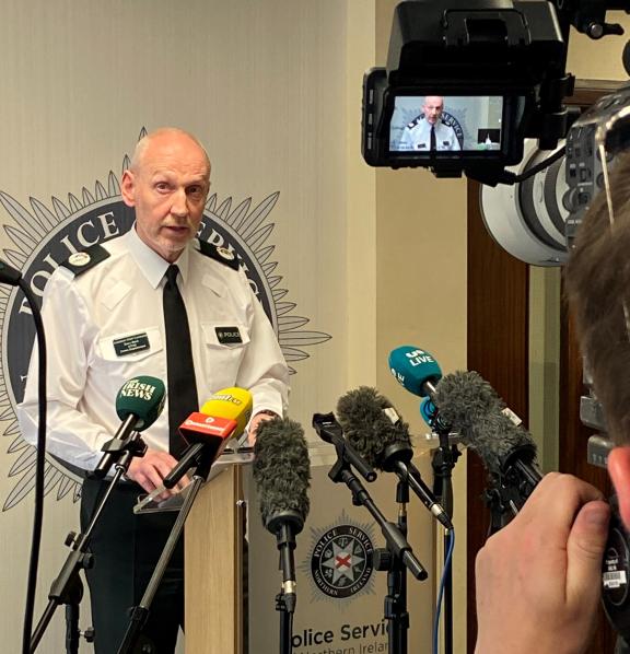 ACC Beck speak at media facility, PSNI HQ, 05.05.26