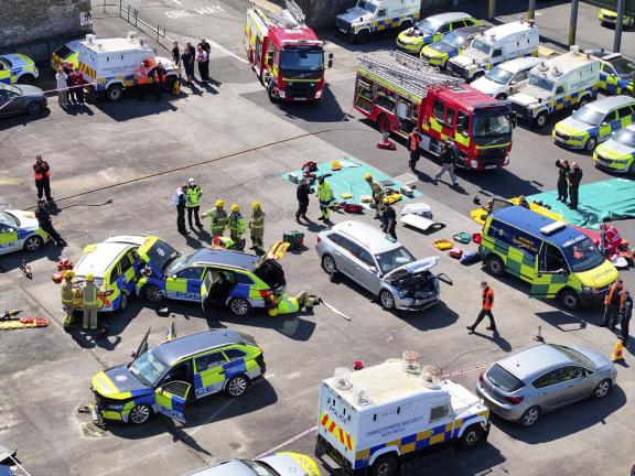 The multi-agency immersive exercise took place at Gough PSNI