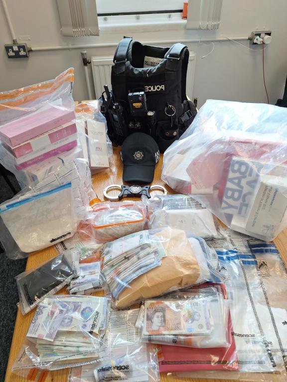 Items seized following searches in Ballymena
